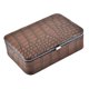 thumbnail image 2 of Joyero de cuero PU, organizador con compartimentos para collares, gran marrón Hugo Alligator PatternJewelry Boxes, 2 of 10