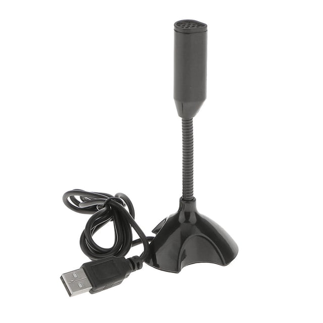 Micrófono de escritorio USB Mini- de Escritorio Mic Micrófono Soporte USB para PC Portátil