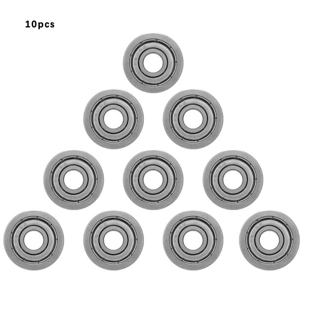 Rodamientos de bolas NikouMX 10 piezas Alta capacidad F606-ZZ/F607-ZZ