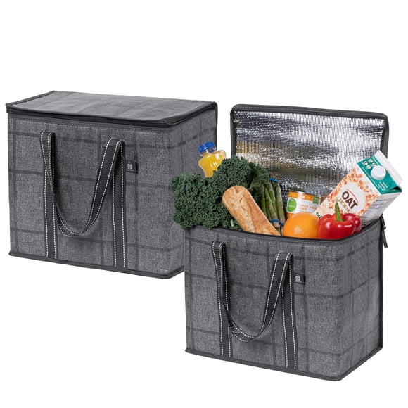 Bolsa Térmica VENO Pack de 2 para Entrega de Comida con Fondo Rígido