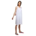 thumbnail image 5 of Moomaya WoMen's Solid A-Line Sleeveless Nightdress Cotton Sleepwear Gown, 5 of 6
