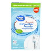 (2 Pack) Great Value Automatic Dishwasher Powder, Original Scent, 75 (Best Automatic Dishwasher Detergent For Hard Water)