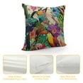 thumbnail image 4 of JEUXUS Pillow Covers Decorative by Tropical Bird Leaves and Hibiscus Flowers Square Pillow Case for Men/Women Green Red Yellow, 4 of 5