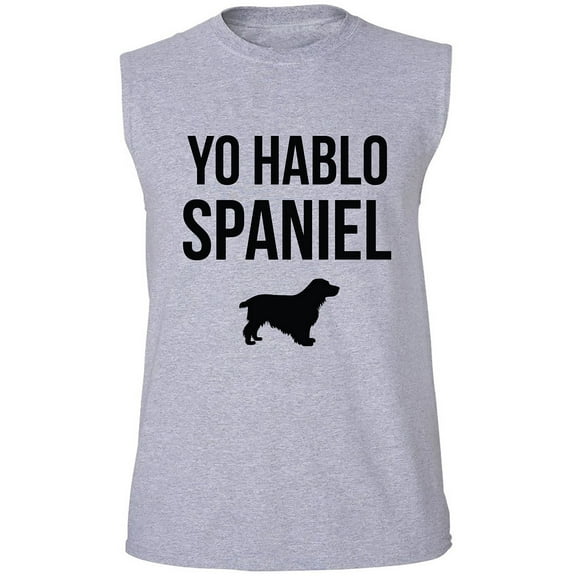 Yo Hablo Spaniel Adult Sleeveless Tee