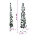 thumbnail image 4 of vidaXL Slim Artificial Half Christmas Tree with Flocked Snow 180 cm, 4 of 5