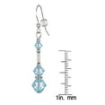 thumbnail image 3 of One Pair Austrian Crystal Triple Bicone Earrings with Sterling Silver Earwires - Aquamarine, 3 of 3