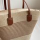 thumbnail image 3 of Bolso Hombro para Mujer Paja Tejido A Rayas Gran Capacidad Ir Compras Y Trabajar, 3 of 9