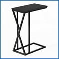 thumbnail image 5 of Space-Saving Contemporary Coffee Table - Black Laminate & Metal, Sofa-Side Snack & End Use, 5 of 12
