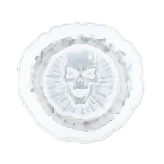 JUNTEX Skull Ashtray Epoxy Resin Mold Cigarette Ash Holder Silicone Mould DIY Crafts Jewelry Soap Plaster Casting Tool