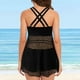 thumbnail image 3 of Gibobby Conjunto de Bañador Sexy de vendaje cruzado, ropa de playa, dos trajes de baño Bandeau, traje de baño Vintage, conjunto de traje de baño, sujetad(Negro,M), 3 of 5