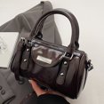 thumbnail image 1 of Bolso versátil de piel sintética para mujer, bolsa de sillín informal de Color sólido, bolso de hombro con tachuelas, bolso de compras de viaje, 1 of 9