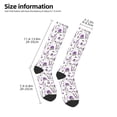 thumbnail image 5 of Daiia Sports Socks Lavender Flowers Printed Novelty Crew Socks for Men Women Knee High Socks Cotton Socks Soft & Breathable Support Unisex Socks, 5 of 9