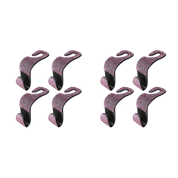 Scienceny Paquete de 4 ganchos para reposacabezas de automóvil 2 en 1 soporte para colgar en el asiento trasero rosa Type2 NO2 Scienceny CBP254226