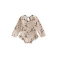thumbnail image 2 of Musuos Baby Girl Summer Swimsuits Floral Print Long Sleeve Ruffles Jumpsuit Swimwear Beachwear Bathing Suits, 2 of 10