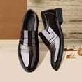 thumbnail image 6 of Men's Pointed-Toe Tuxedo Dress Shoes Casual Slip-on Loafer, 6 of 9