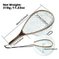 thumbnail image 6 of Mounchain Landing Net Rubber Fly Fishing Net for Trout Bass Catch and Release with Wooden Handle Frame, 6 of 7