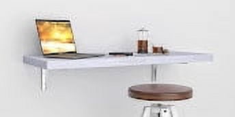 MCC Wall Mounted Floating Desk Folding Table for Small Spaces Kitchen Counter, Laundry Shelf, Computer Workbench for Wall, Fold Down Desk and Free Spirit Level Gift