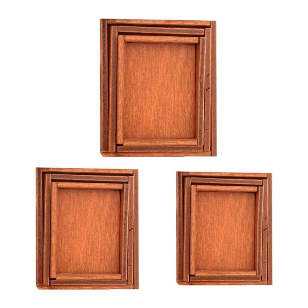 Bandeja de almacenamiento para casa de muñecas de 3 piezas, muebles para el hogar, cocina, baño, dormitorio y sala de estar. Rectángulo