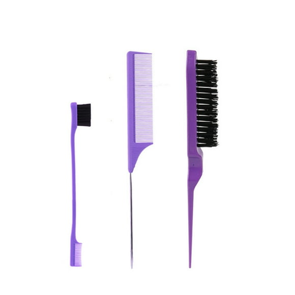 Hair Dyeing Comb Baked Oil Hair Dyeing Comb Spot Dyeing Brush Comb Beauty Tool Eyebrow Brush Hair Polishing Comb Zone Pointed Tail Comb Three piece Set