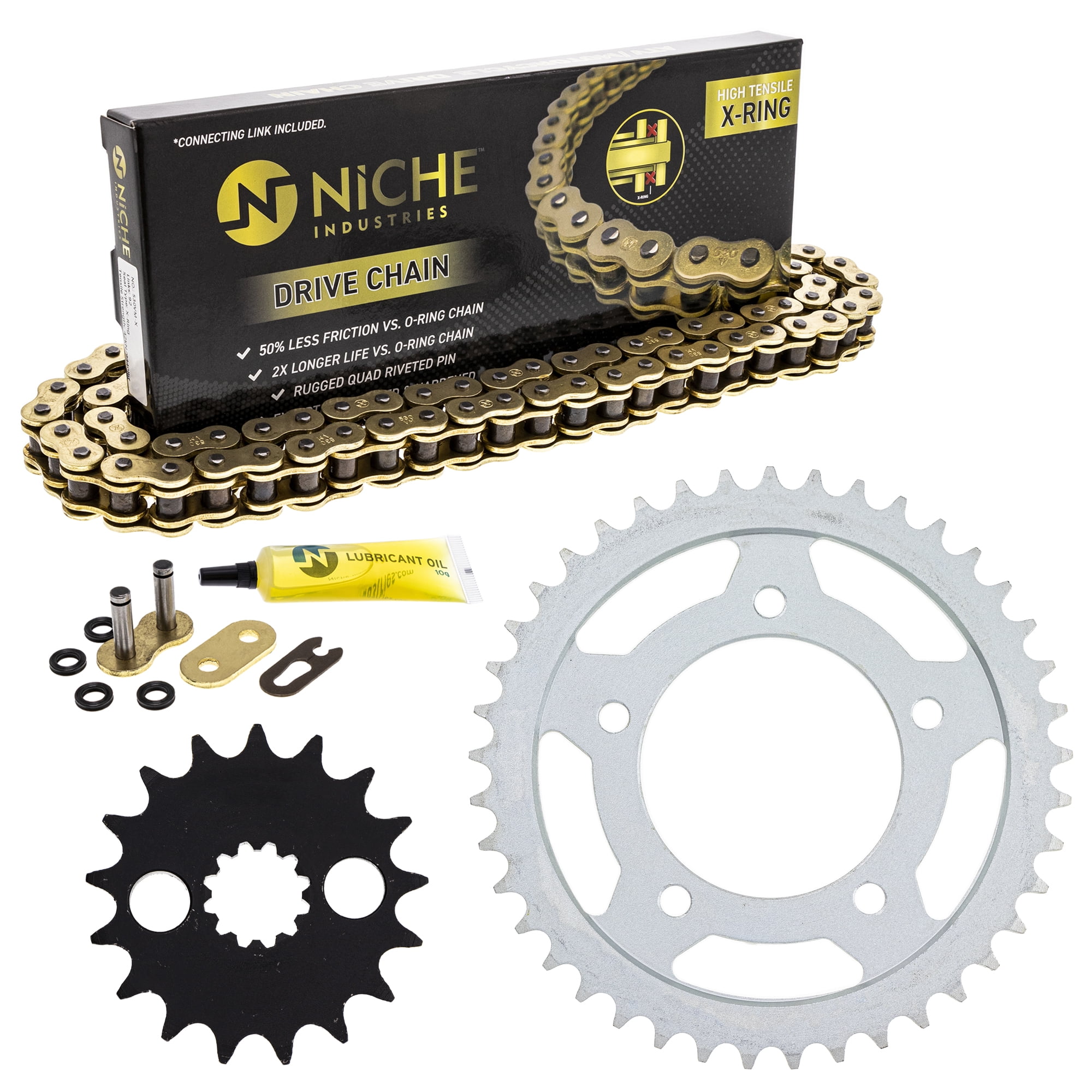 Niche Sprocket Chain Set for Kawasaki Ninja ZX14 17/41T 530 X-Ring