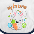 thumbnail image 4 of Inktastic My 1st Easter Bunny with Eggs and Carrot Boys or Girls Baby Bib, 4 of 4