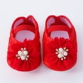 thumbnail image 5 of Coduop Baby Girl Princess Mary Jane Shoes Wedding Dress Flat Shoes with Free Headband, 5 of 6