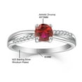 thumbnail image 5 of Inpasne Infinity Promise Ring for Her 925 Sterling Silver Engagement Ring Wedding Eternity Anniversary Statement Ring Ruby Ring July Birthstone Jewelry Gifts for Women Size 7, 5 of 6