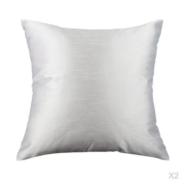 Funda de Almohada de Felpa Suave Sunnimix 2pcs Cuadrado 60x60cm Seda