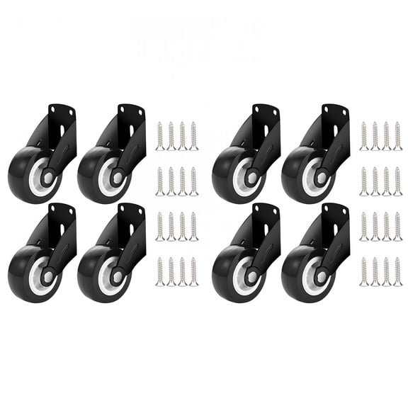 LAMIRO 8/4 Pack Gate Wheels for Wooden Gate Anti-Sag Door Bottom Support Wheels Doors Supports Gate Wheel Anti-Friction Casters Heavy Duty Outdoor Farm Gate Rollers
