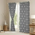 thumbnail image 2 of jejeloiu Circle Dot Black Out Curtains,Abstract Geometric Geometric Curtains Pack of 2 (42x63 Each),Gray White Bedroom Curtains For Child,Microfiber Bedroom Decor, 2 of 5