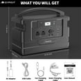 thumbnail image 7 of Portable Power Station 1000W, AYAMAYA 1110Wh Lithium Polymer Battery Solar Generator Emergency Backup Power Supply for Outdoor Camping Home Road Trip Rv Adventure(Orange), 7 of 7