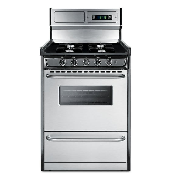 24" Wide Gas Range, Open Burners