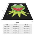 thumbnail image 3 of Manta de forro polar con forma de rana Gustavo para cama, sofá, manta de felpa suave y cálida para el hogar, camping, viajes, 80 x 60 pulgadas, 3 of 5