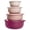 Red, variant on Colorful Plastic Mixing Bowl Set With Lids 4 Piece Wide And Deep Nesting Bowls For Kitchen Meal Prep