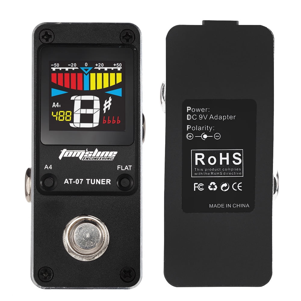 Elowen Mini Chromatic Tuner AT-07 Mini Chromatic Tuner Effect Pedal Mini Single Electric Guitar Effects