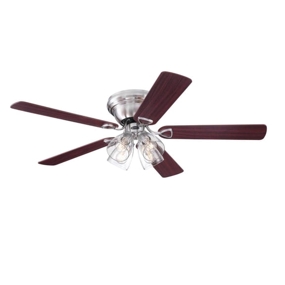 Westinghouse Contempra IV 52 in. Brushed Nickel Brown LED Indoor Ceiling Fan