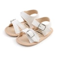 thumbnail image 5 of LoyisViDion Toddler Shoes Clearance Baby Boys Girls Sandals Soft Shoes Non-Slip Rubber Sole Summer Flat Walking Shoes White 6-9 Months, 5 of 9