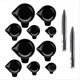 thumbnail image 1 of 10 Bandejas de Plástico para Pesar Polvos en 5 Tamaños con Cuchara, Bandeja para Báscula Digital, Bandeja para Báscula Electrónica., 1 of 5