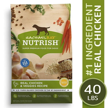 Rachael Ray Nutrish Natural Dry Dog Food, Real Chicken & Veggies Recipe, 40