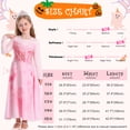 thumbnail image 4 of Benylion Toddler Girls Pink Witch Costume Fairy Princess Dress Up Halloween Cosplay Outfit with Accessories for 3-4 Years, 4 of 6