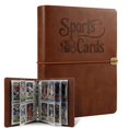 thumbnail image 1 of Álbum para tarjetas deportivas IdeaMarlle de cuero, 200 bolsillos, 6 anillas, 1 of 7