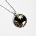 thumbnail image 4 of Bats Glass Design Circular Pendant Necklace, 4 of 5