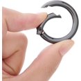 thumbnail image 3 of 6pcs Metal Spring O Rings Round Carabiner Key Ring Clip for Keychain Buckle, Purse Hardware, DIY Crafts (Gunmetal, 1''), 3 of 7