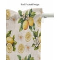 thumbnail image 5 of Farm Lemon Kitchen Valances for Windows Farmhouse Linen Window Valance Curtain for Living Room Window Treatment Summer Fruit Spring Flower Pastoral Valance Rod Pocket Topper Drape, 54 x 18 Inch, 5 of 6