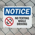 thumbnail image 5 of (2 Pack) No Texting While Driving OSHA Notice Sign 10 Inch X 7 Inch Plastic Sign, Weather Resistant, UV Protected for Workplace, Business, and Construction Site, Made in the USA, 5 of 8