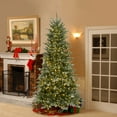 thumbnail image 6 of National Tree Company 6.5 ft. Snowy Morgan Spruce Slim Tree with Dual Color® LED Cosmic Lights®, 6 of 6