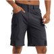 thumbnail image 2 of pstuiky Pantalones cortos deportivos, Pantalones cortos cargo cómodos con cintura elástica y bolsillos a la moda para hombre, de verano, informales, lisos Pantalones cortos cargo, 2 of 9