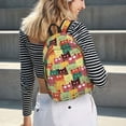 thumbnail image 5 of Yiaed Cute Cartoon Cat Print Print Laptop Backpack Travel Canvas Backpack Vintage Aesthetic Backpack for School Knapsack Backpack Backpack for School-, 5 of 5