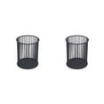 thumbnail image 3 of Wosthever Portalápices de Metal de estilo nórdico organizador de oficina escritorio hueco Control remoto maquillaje cesta multifuncional Negro 2piezas, 3 of 6