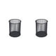 thumbnail image 4 of Inteprter Portalápices de metal Organizador de almacenamiento de oficina Escritorio Contenedor hueco Papelería Control remoto Cesta de Negro 2Conjunto, 4 of 6